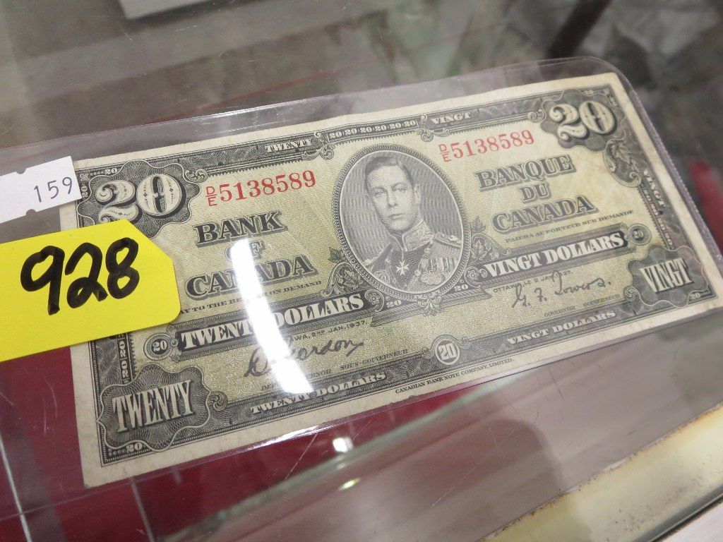 1937 CDN $20 King George Note