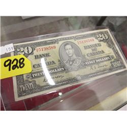 1937 CDN $20 King George Note