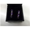 Image 1 : Brand new amethyst & diamond earrings