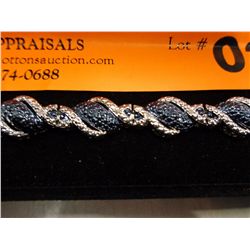 Blue & white diamond tennis bracelet