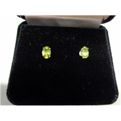 Brand new oval cut Peridot stud earrings