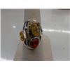 Image 1 : Custom made 2 colour Baltic Amber ring