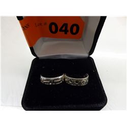 Pair of sterling silver antique rings