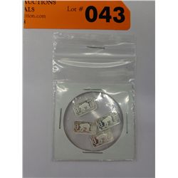 4 x .999 silver "Black Bear" motif bars