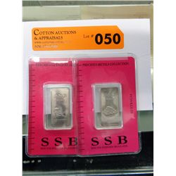 2 x .999 Titanium bullion bars
