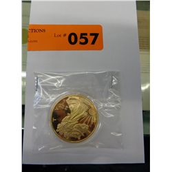 2013 gold clad American Walking Liberty round