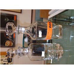 2 Crystal decanters w/ stoppers