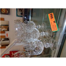 14 Stemmed crystal glasses