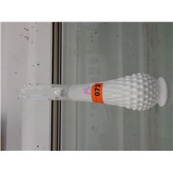 Fenton milk glass vase - 4" x 14"