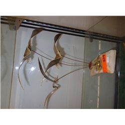 Vintage brass seagulls on marble base