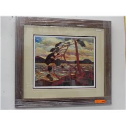 Framed Group of Seven print by Tom Thomson
