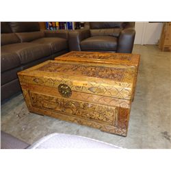 NEW - Chinese camphor wood chest - brass closure