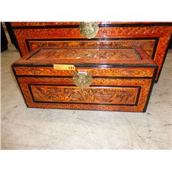 NEW - Chinese camphor wood chest w/ brass closure