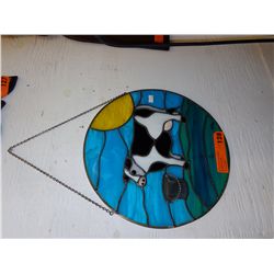 Stained glass wall hanging - Cow