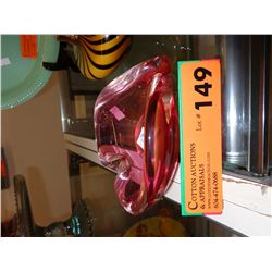 1960's Murano glass heart ashtray