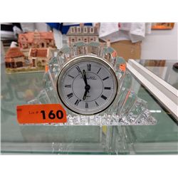 Clear glass desktop clock