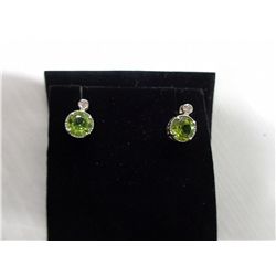 New Peridot & Diamond earrings