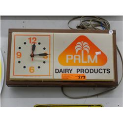 Advertising wall clock - Palm Dairy Products