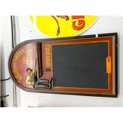 Billiards chalk board sign