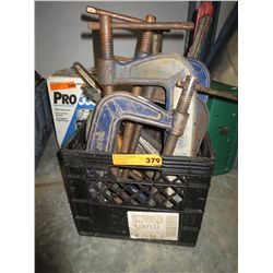 Heavy duty cast metal C-clamps