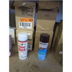 Four cases of spray paint