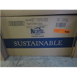 Case of Kettle Brand Yogurt Green Onion chips