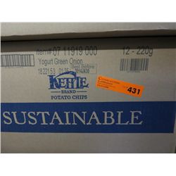 Case of Kettle Brand Yogurt Green Onion chips