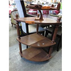 Wood corner shelf