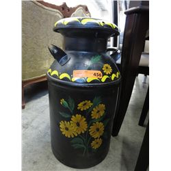 Painted milk can