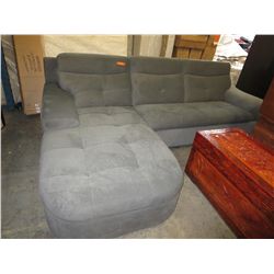NEW - upholstered blue sectional sofa
