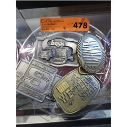 4 Collectible belt buckles