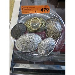 5 Western style belt buckles