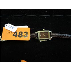 Ladies Elegance diamond watch w/leather strap