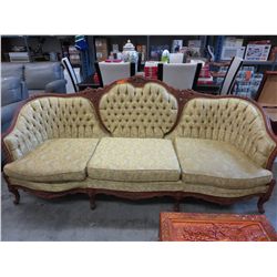 French Provincial style tufted back sofa