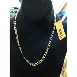 Gold tone flat link chain