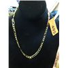 Image 1 : Gold tone flat link chain