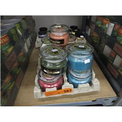 Soy Bean Pod candles in jars