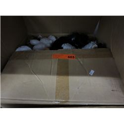 Large box of new stuffed toys