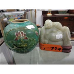 Buddha statue & vase