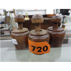 3 Wood butter molds