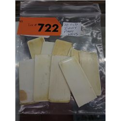 10 Old ivory piano keys