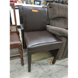 NEW 2 leather dining chairs