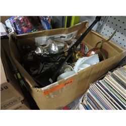 Box of decorative and/or collectible items