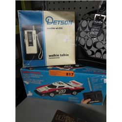 Vintage walkie-talkie and R/C car