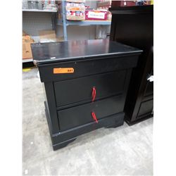 NEW black bedside table with 2 drawers