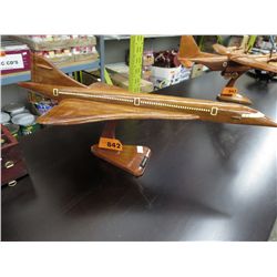 Wood model plane - Concorde