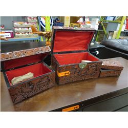 3 NEW camphor keepsake boxes.