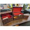 Image 1 : 3 NEW camphor keepsake boxes.