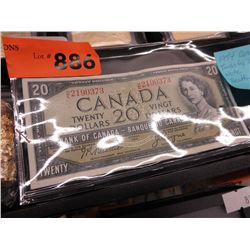1954 CDN $20 bill Beattie/Coyne