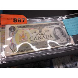 10 CDN 1973 consecutive $1 bills - Uncirculated